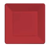 Creative Converting 9 Square Paper Dinner Plates, Classic Red Color, 18-Count Packages (Pack of 5)