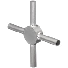 STC-16/4 Stainless Steel Hypodermic Tube Fitting, Cross, 16 Gauge