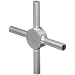 STC-16/4 Stainless Steel Hypodermic Tube Fitting, Cross, 16 Gauge