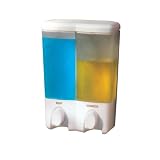 Better Living Products Clear Choice Dispenser II Two Chamber Shower Dispenser, White