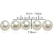 White 7-8mm AAA Cultured Pearl Strand Platinum Overlay Sterling Silver Princess Necklace 18", Bracelet & Earrings Set image 7