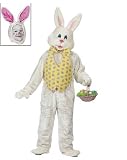 EASTER BUNNY DELUXE MASCOT COSTUME WITH 2 HEADS