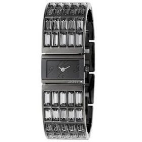 DKNY Women's Gun Color Diamond Bracelet Watch Model NY4254