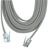 GE  TL96115  Phone Line Cord, 2 Ft, Gray Satin, 4-Conductor
