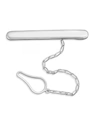 MMA Silver - Polished Tie Clip with Chain
