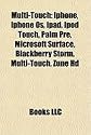 Multi-Touch: Iphone, Iphone OS, Ipad, iPod Touch, Palm Pre, Microsoft Surface, Blackberry Storm, Multi-Touch, Zune HD