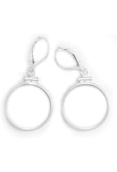 Sterling Silver Buffalo Nickel Coin Edge Coin Earrings Frame Mount Without Coin