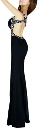 Mermaid Fish Tail Dresses for Women Evening Prom Black Size 4 KL-1