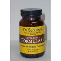 1 - Dr. Schulze's Intestinal Formula #1 ~ NEW GLASS BOTTLE ~ Colon Bowel Cleanse Laxative 90 Caps per Bottle