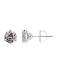 2 ct Solitaire Diamond Stud Earrings in White Gold