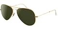 RAY BAN RB 3025 RB3025 L0205 ARISTA METAL GREEN LENS AVIATOR SUNGLASSES SHADES-58mm