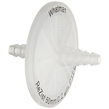 Whatman 10463607 PTFE ReZist Syringe Filter for Air Venting, Sterile, 50mm, 0.2 Micron (Pack of 10)