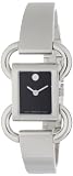 Movado Women`s 0606471 Linio Stainless Steel Black Dial Bangle Watch