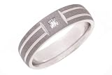 14K White Gold Diamond Mens Ring