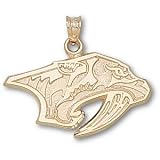 14kt Yellow Gold Nashville Predators Cat Logo 5/8 inch
