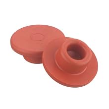 Wheaton 224100-330 Rubber 30mm Straight Plug Style Stopper, Natural Red Rubber/40 (Case of 1000)