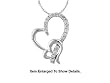 Nice Genuine Sterling Silver CZ Hearts Journey Collection Pendant