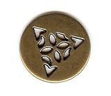Celtic Triangle Button - Antique Brass Finish. 3/4