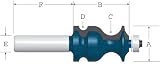 BOSCH 84621M 1-1/16-Inch Diameter 1-5/8-Inch Cut Ogee & Bead With Fillet Router Bit 1/2-Inch Shank