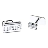 Style Atlas .925 Sterling Silver Rectangle Cuff Links