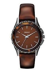 DKNY Brooklyn Gunmetal & Tort with Crystals Womens watch #NY8705