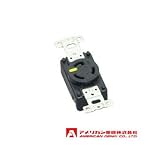 アメリカン電機 埋込コンセント 引掛形 (20A/接地形 2P/125V) 黒色 3210-L5