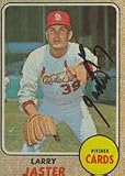 Larry Jaster, St. Louis Cardinals, 1968 Topps Autographed Card