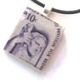 US Petition for Redress Stamp Pendant Necklace
