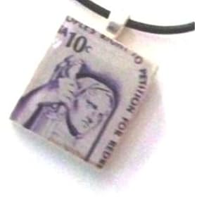 US Petition for Redress Stamp Pendant Necklace