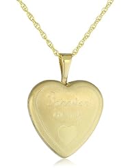 Yellow Gold Plated Sterling Silver Forever in My Heart Locket Pendant Necklace, 18"