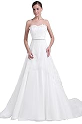 Strapless Satin Corset   Waistline Lace-Up  Dress