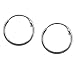 14mm Plain Hoop Earrings Sterling Silver