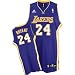 adidas Los Angeles Lakers #24 Kobe Bryant Purple Youth Swingman Jersey