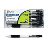 Z-Grip Mechanical Pencil, 0.50 mm, Clear Barrel, 12/pack