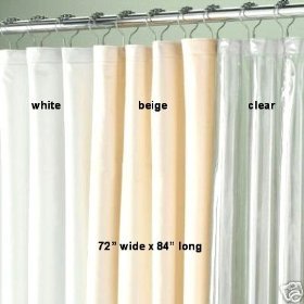 Extra Long VINYL Shower Curtain Liner 72'' wide x 84 Long - SUPER CLEAR