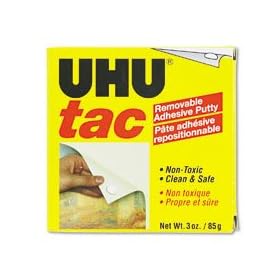UHU 99681 - Tac Adhesive Putty, Removable/Reusable, Nontoxic, 3 oz/Pack-SAU99681