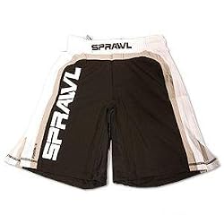 Sprawl Fusion Stretch Shorts - Black/White/Gray size 38