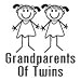 Grandparents of Twins Window Decal - Girl/Girl