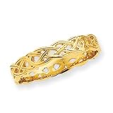 14k Polished Celtic Knot Band Ring - Size 7 - JewelryWeb