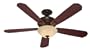 Hunter Fans 21711 60" Grant Park Contemporary Indoor New Bronze Ceiling Fan w/ Light