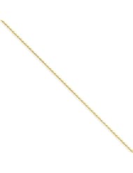 14k Yellow Gold 30in 1mm Solid D/C Spiga Necklace Chain. Metal Wt- 3.18g
