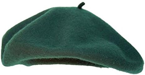 New Wool Scala Berets Hat Cap - (4 Colors Available), Forest Green