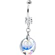 Handcrafted Swarovski Female Gay Pride Belly Ring