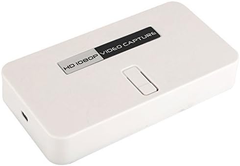 HopCentury Video Game Capture HDMI Ypbpr 1080p HD Recorder Box Device for Xbox One 360, Sony PlayStation PS4 PS3, Wii U Gameplay, PC - White