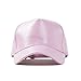 Yanzi6 Men Women Plain Color Pu Synthetic Leather Adjustable Snapback Cap