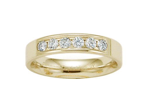 0.36 cttw Benchmark® 4mm Comfort Fit Diamond Wedding Band in 14k Yellow Gold Size 7.5