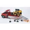 Bruder Trucks: MB PickUp Truck w/ CAT Skid Steer and Acces