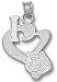 Cincinnati Bengals Solid Sterling Silver ''I Heart'' Bengal Head 3/4'' Pendant
