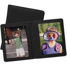 Raika ROMA BLACK smooth grain cowhide leather #151 travel duo frame - 4x6