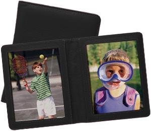 Raika SANTA FE BLACK smooth grain cowhide leather #151 travel duo frame - 4x6